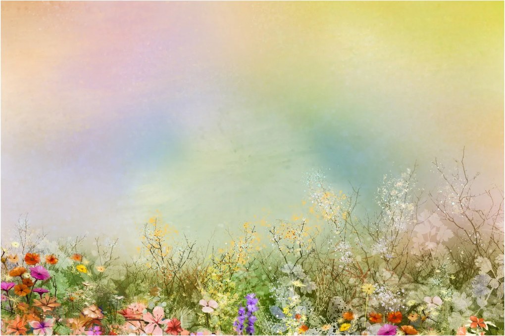 Obraz - Maľovaná lúka 2 (90x60 cm)