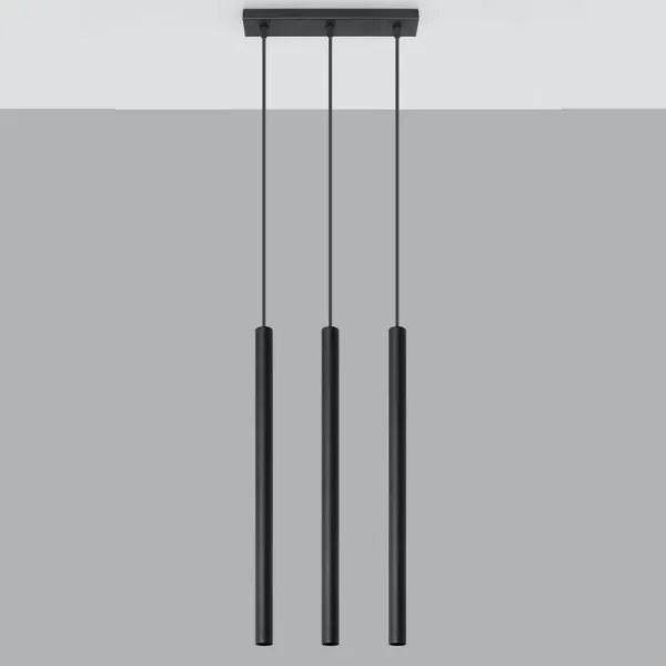 Sollux SL.0470 - Luster na lanku PASTELO 3 3xG9/8W/230V čierna