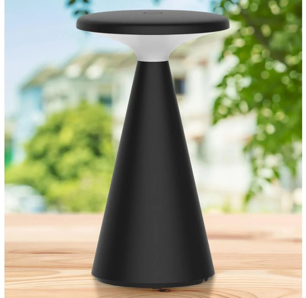 LED stmievateľná stolná lampa PAROS LED/1,8W/5V USB 1800 mAh IP44 čierna