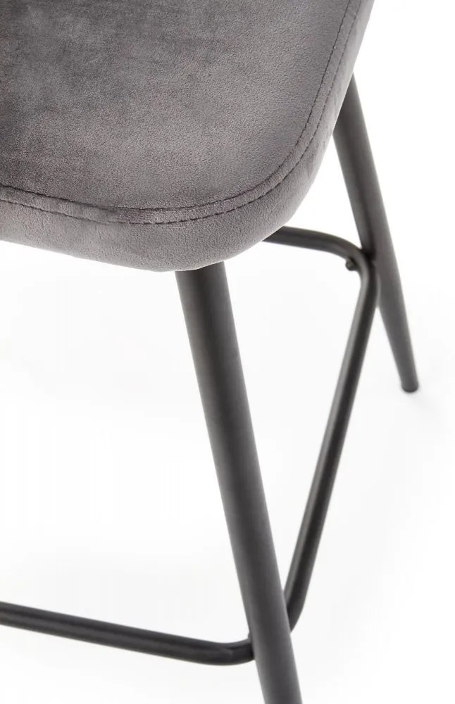 Barová stolička LEO – zamat, viac farieb Modrá