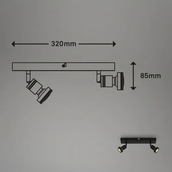 Briloner 2926-025 - LED bodové svietidlo 2xGU10/4,9W/230V