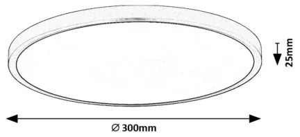 Rabalux 71072 - LED Stropné svietidlo PAULOS LED/24W/230V 4000K pr. 30 cm čierna