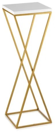 Stojan na kvety LOFT 70x24 cm zlatá/biela