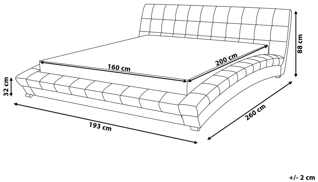 Elegantná sivá čalúnená posteľ 160x200cm LILLE Beliani
