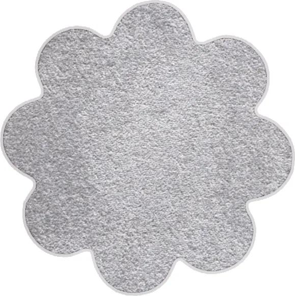 Vopi koberce Květinový koberec Eton šedý - 160x160 kytka cm