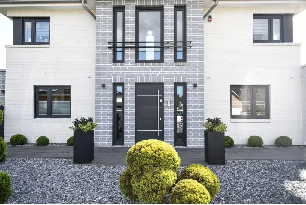 Kvetináč BLOCK, sklolaminát, výška 80 cm, antracit, outlet