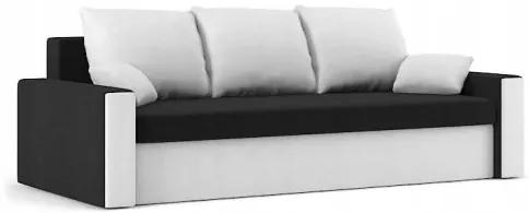 Pohovka ZEUS bielo-čiernej farby 225 cm