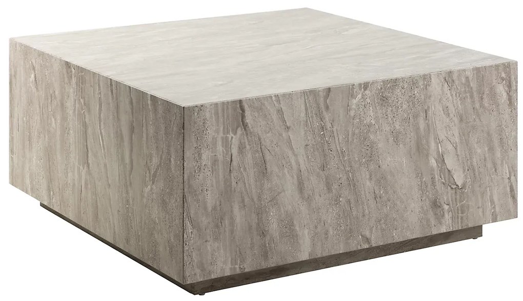 Konferenční stolek Dice 90 cm šedý mramor
