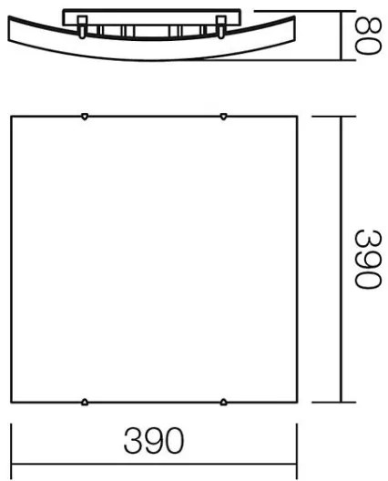 Redo 05-818 - Stropné svietidlo NOTES 2xE27/42W/230V 39x39 cm biela