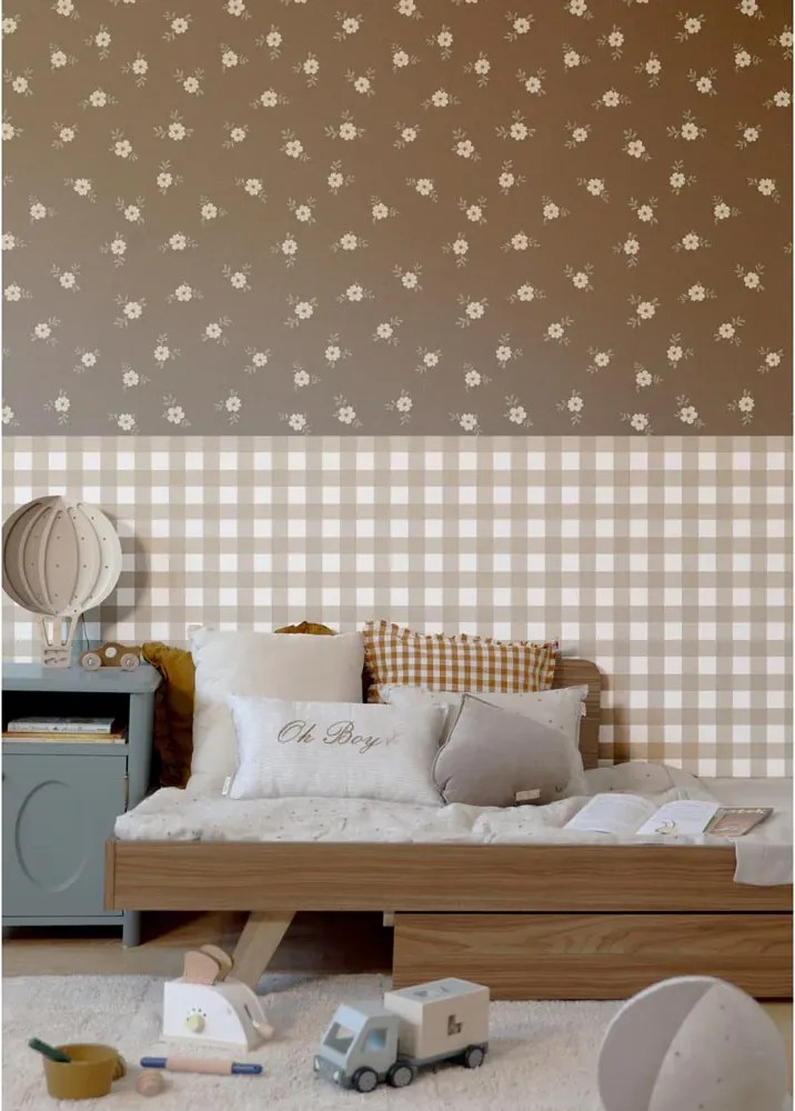 Tapeta rustikálna záhrada hnedá 280×50 cm