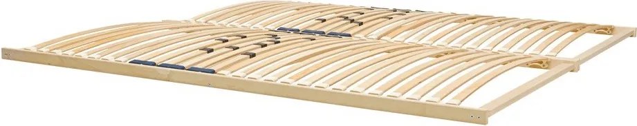 Biela oceľová dvojlôžková posteľ bez čela s roštom 200x200 cm Eton Basic – noo.ma