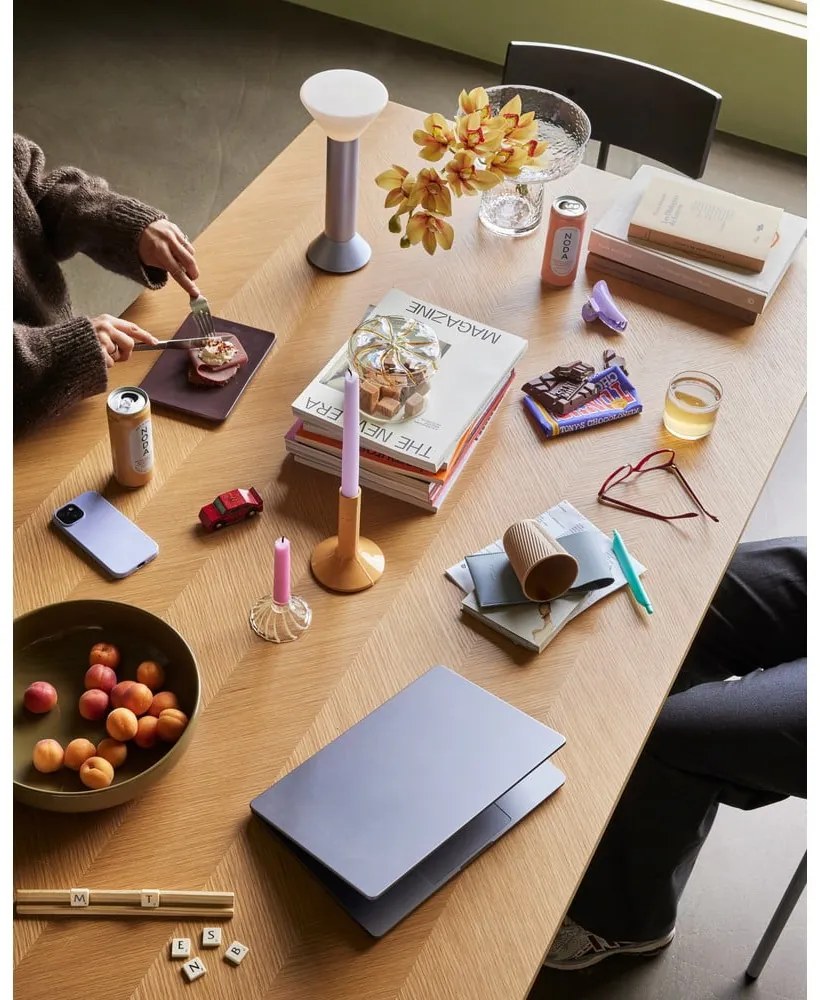 Fialová stmievateľná stolová lampa (výška 30 cm) Flash – Hübsch