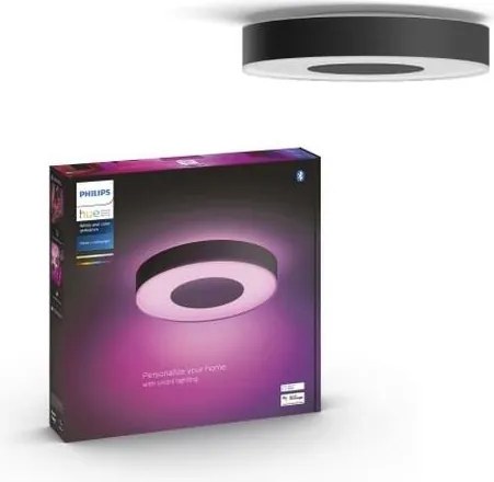 Philips-LED RGB Stmievateľné stropné svietidlo Hue LED/52,5W/230V pr. 425 mm čierna