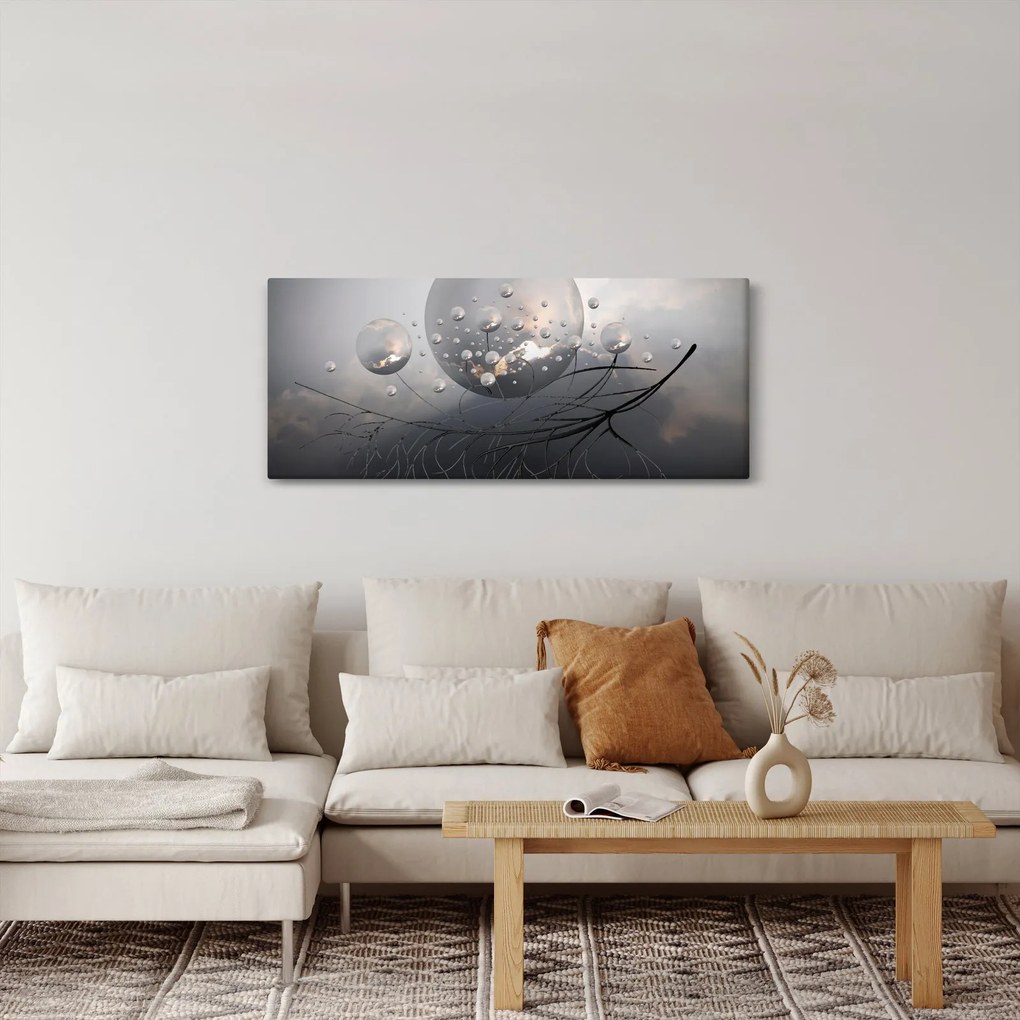 Obraz abstraktných gulí (120x50 cm)
