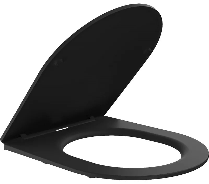 Mexen - WC sedátko SLIM DUROPLAST na wc misu LENA RICO SOFIA CARMEN (660) | soft-close, čierna, 39100185