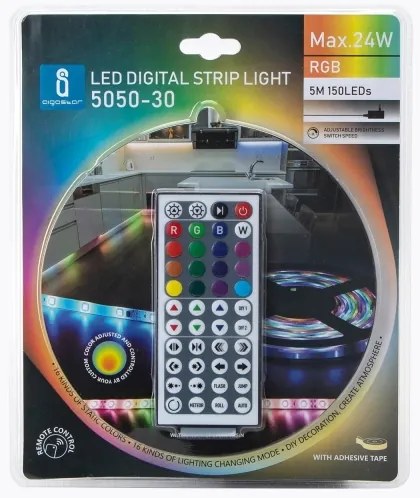 Aigostar - LED RGB Stmievateľný vonkajší pásik 5m LED/24W/12/230V IP65 + DO
