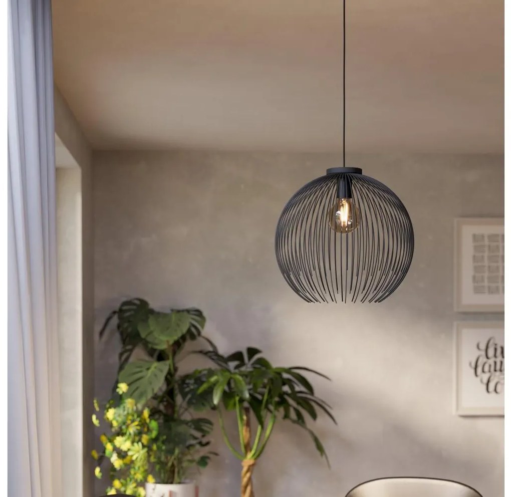 Eglo 901002 - Luster na lanku VENEZUELA 1xE27/40W/230V čierna