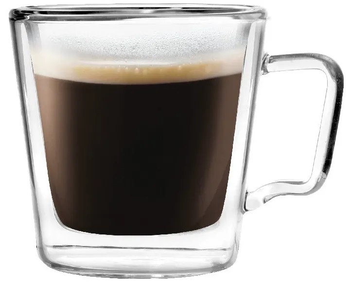 Sklenené hrnčeky v súprave 2 ks na espresso/dvojstenné 80 ml Diva – Vialli Design