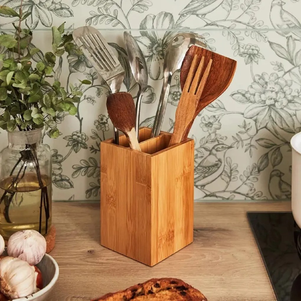 Goodhome Stojánek na nože a vařečky s 2 přihrádkami DELI