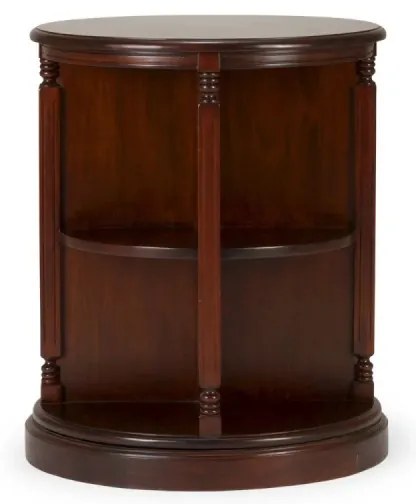 furniture-nabytek.cz - Masívna knižnica Cambridge z mahagónu, otočná, lakovaná, hnedá