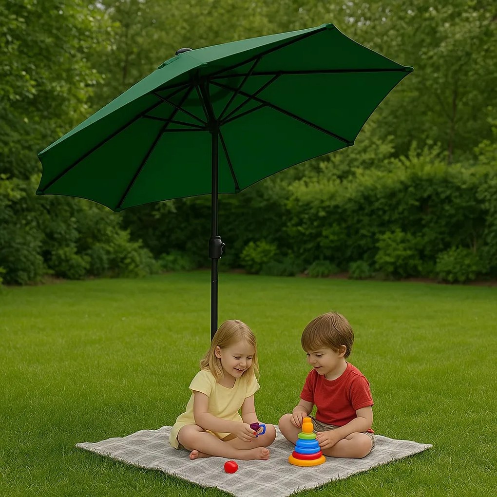 Záhradný slnečník PIURKO 270 cm zelený