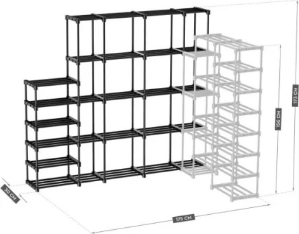 Otvorená šatníková skriňa Keeper 6.0 čierna