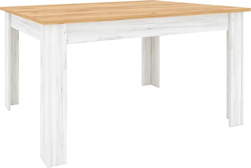 Jedálenský stôl,rozkladací, dub craft zlatý/dub craft biely, SUDBURY