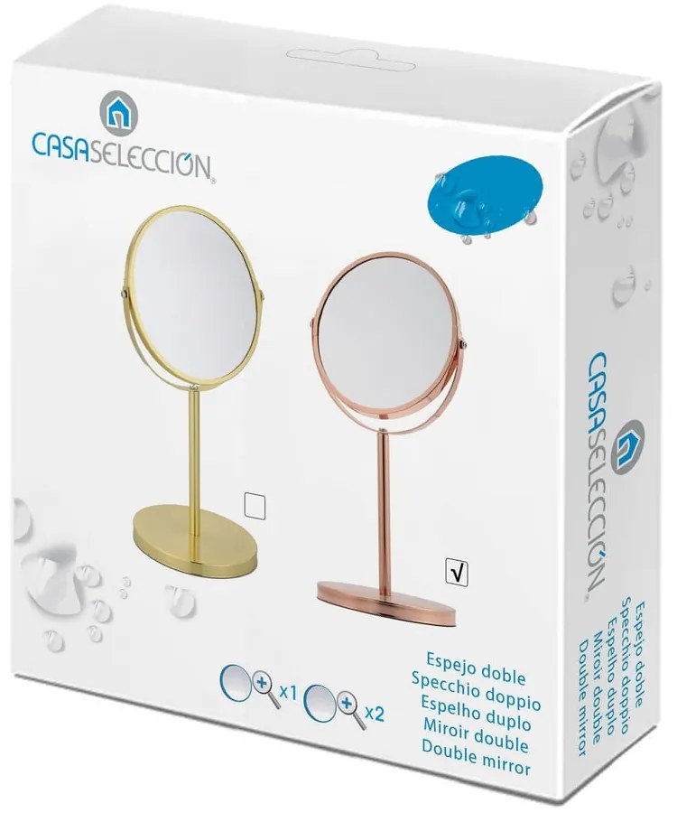 Kozmetické zväčšovacie zrkadlo (2x) ø 17 cm – Casa Selección