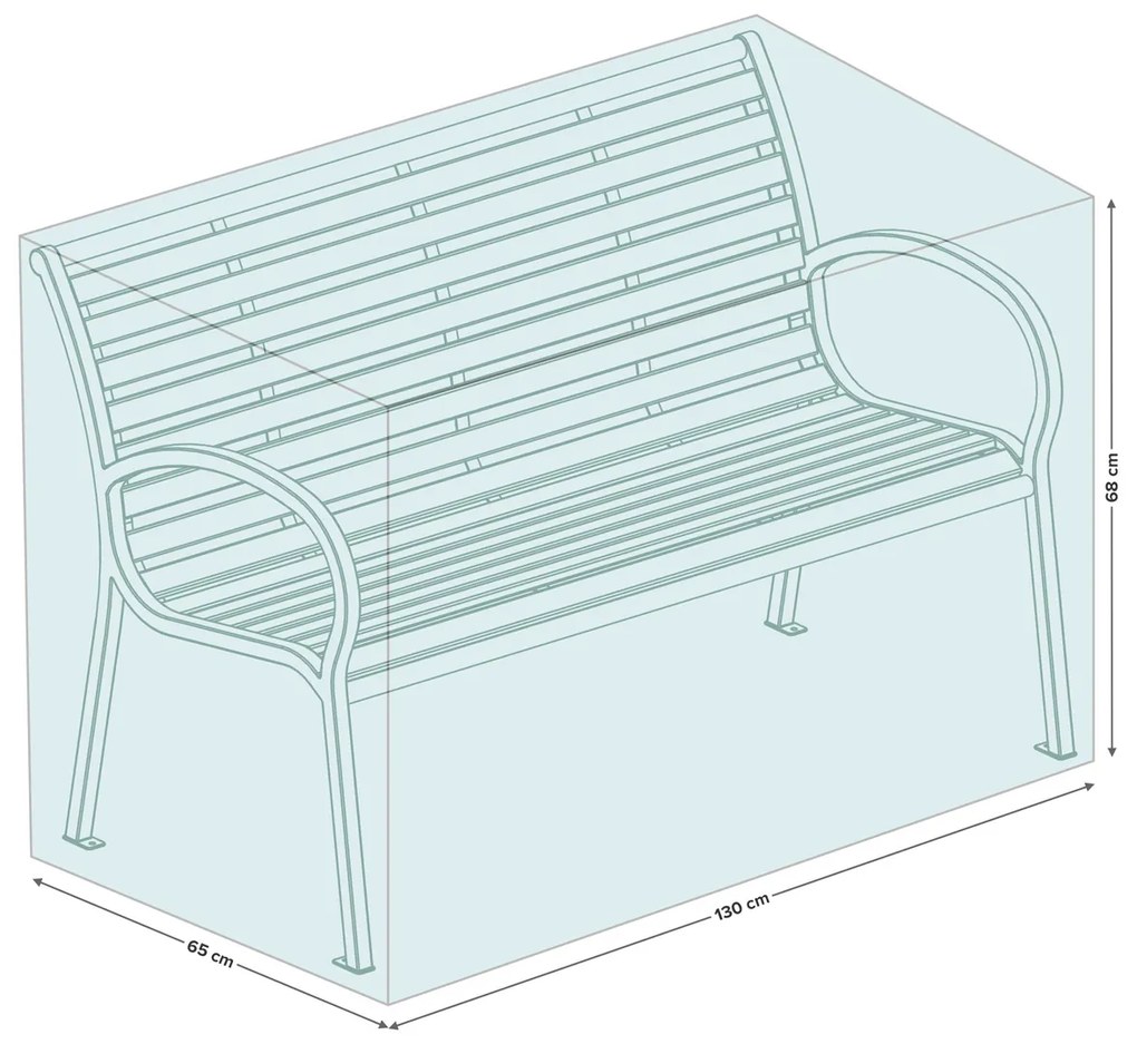Ochranný obal na záhradnú lavičku E-NBL130 - svetlosivá