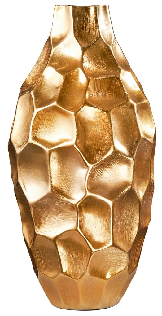 Váza Arga Orient 45cm zlatá tepaná