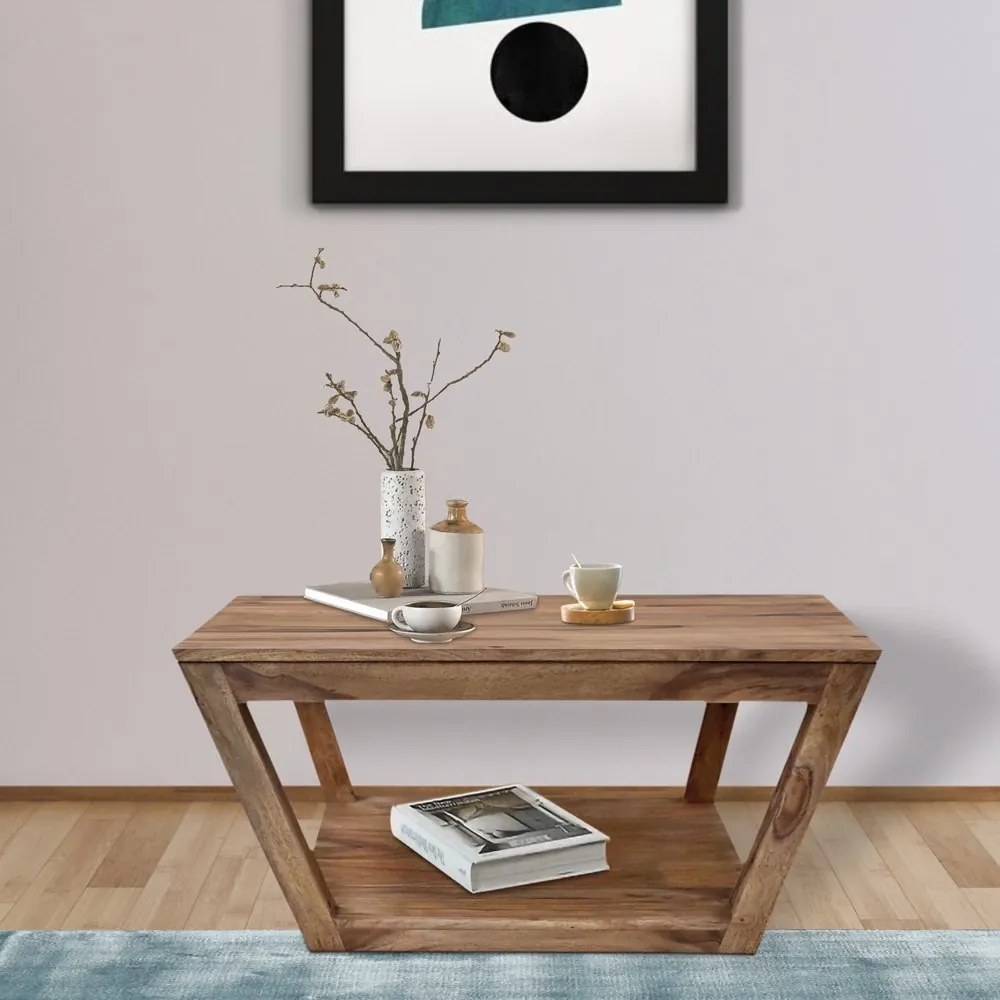 furniture-nabytek.cz - Konferenčný stolík dizajnový z masívu palisander 80x80