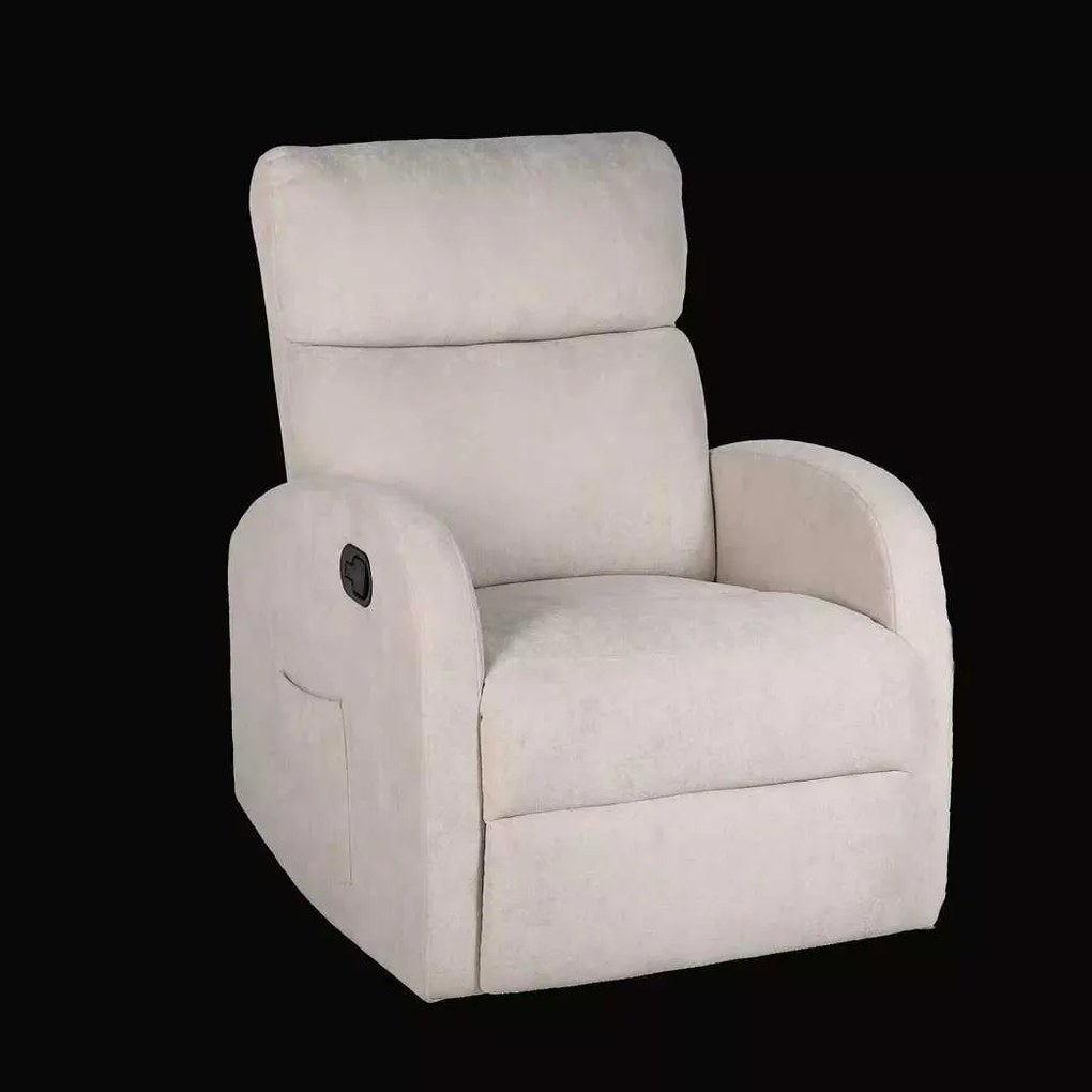 LuxuryForm DESIGN Televízne kreslo BRUNO otočné s polohovaním - béžové