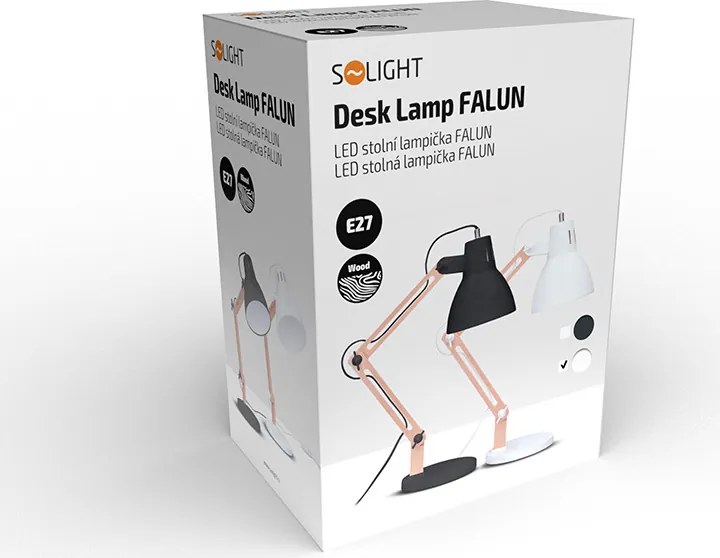 Stolová lampa Falun, E27, biela