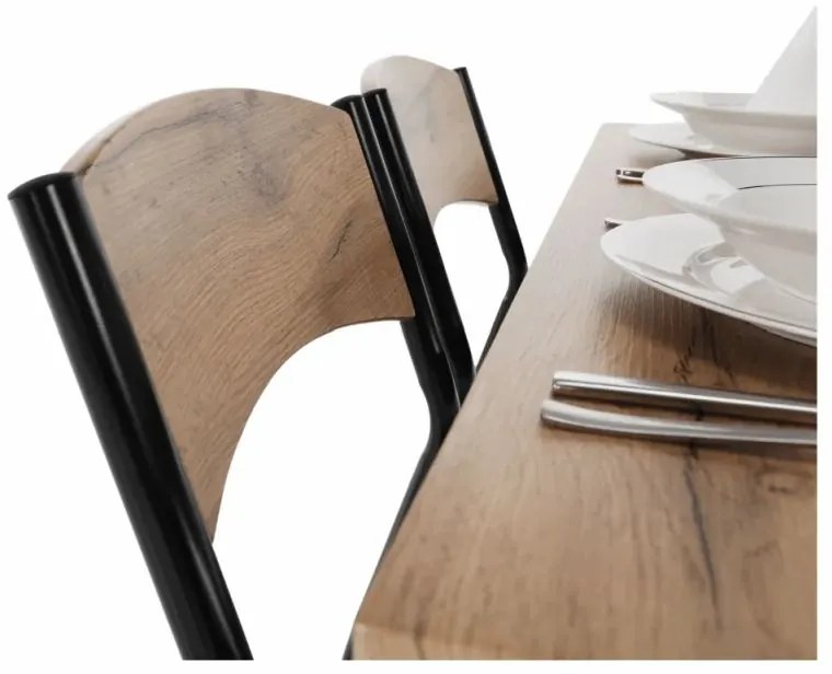 Jedálenský set 1+4 v minimalistickom dizajne dub artisan