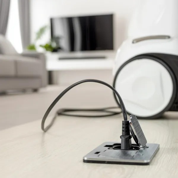 Brilagi - Vonkajšia vstavaná podlahová dvojzásuvka IP55 matný chróm obdĺžnikový