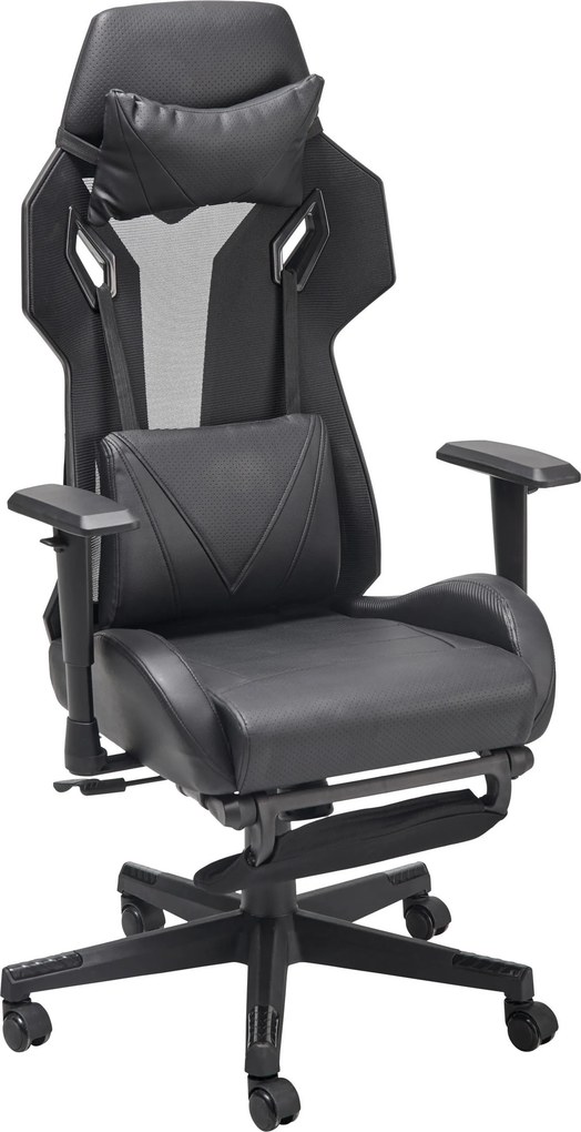XXXLutz HERNÁ STOLIČKA, vzhľad kože, sieťovina, čierna MID.YOU - Online Only kancelárie - 001884005601