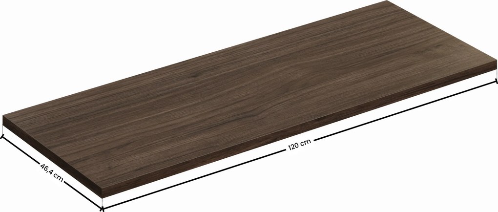 Comad Nábytková horná doska Terra Villa 120 cm, orech villa