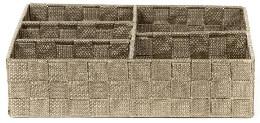 Organizér na bielizeň a doplky Compactor TEX - 5-dielny, 32 x 25 x 8 cm, Taupe sivo-béžový)