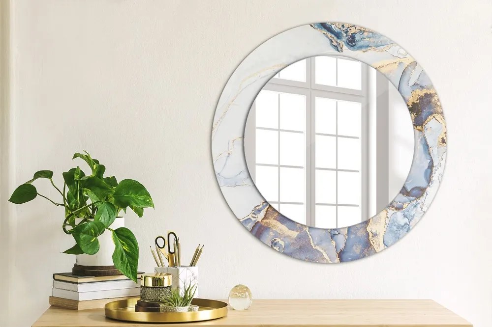 Okrúhle ozdobné zrkadlo Abstraktné tekuté umenie fi 50 cm