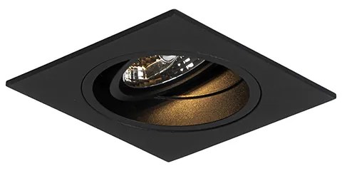 Moderné zapustené bodové svetlo čierne nastaviteľné - Chuck 70