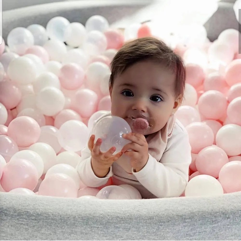 Suchý bazén pre deti 115x50 cm bez guličiek - svetlo sivý