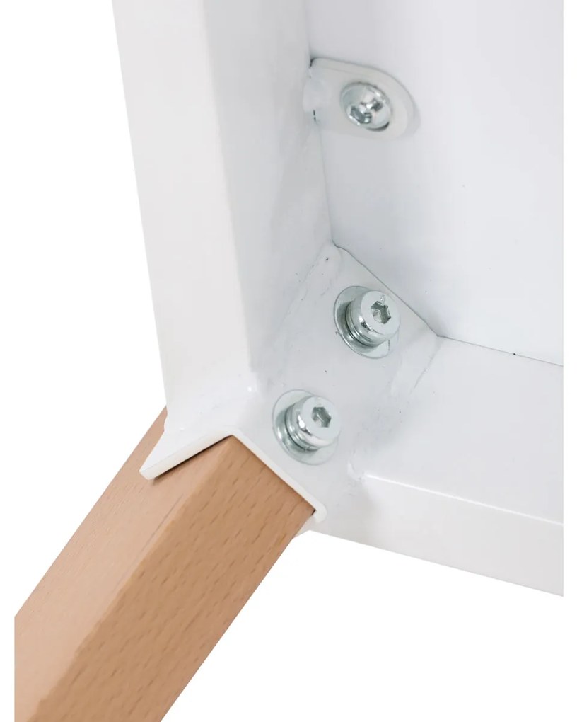 Autronic - Jídelní stůl 120x80x74 cm, MDF, bílý matný lak, masiv buk - DT-313 WT AKCE