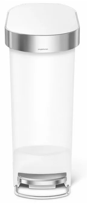 Pedálový kôš Slim 40 l, biela