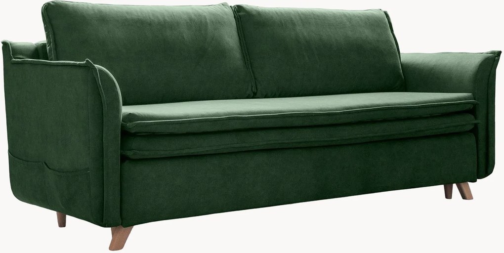 Zamatová rozkladacia pohovka's úložným priestorom Charming Charlie (3-miestna)