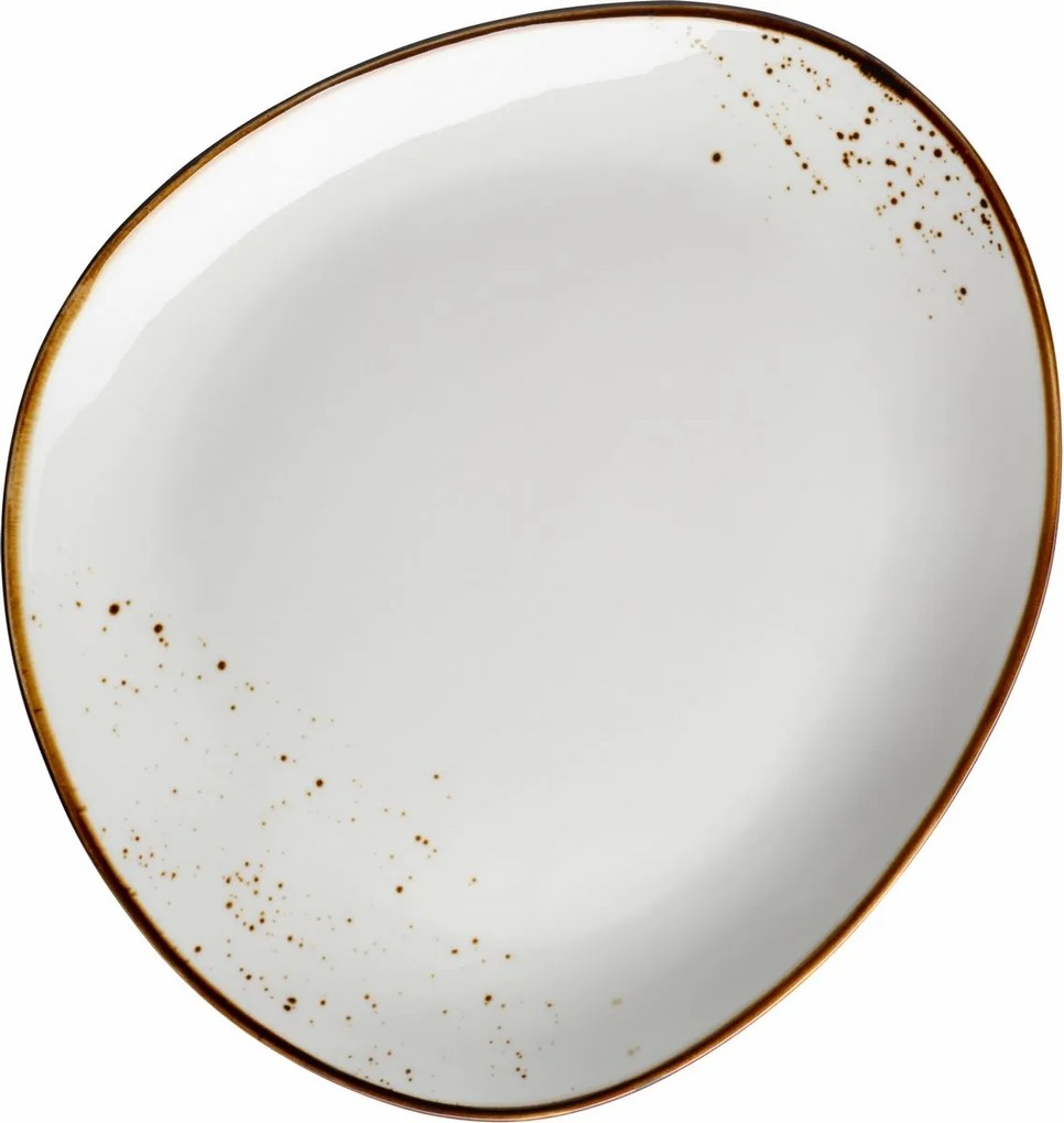 Mäser Oválny tanier Pintar White hnedé bodky 29 x 26 cm, L