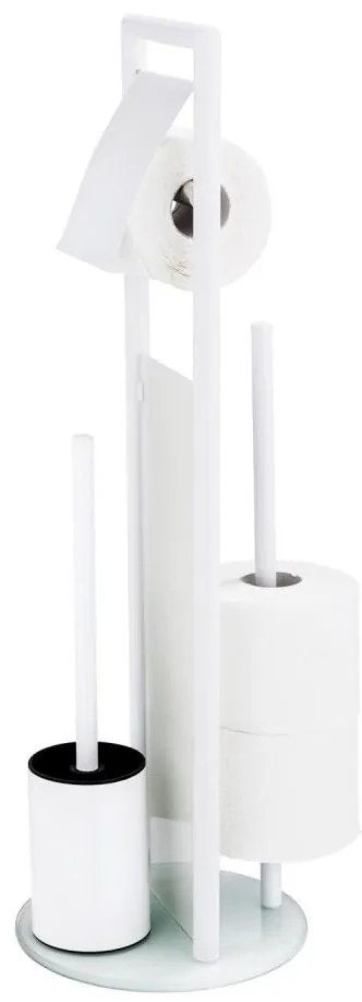 WENKO 24983800 - WC súprava RAVINA 20x70 cm nerez/biela