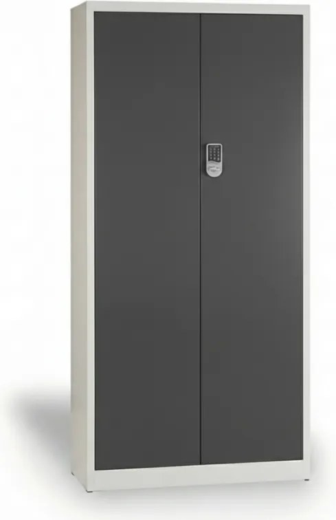 Spisová skriňa s kódovým zámkom, 1850 x 900 x 400 mm, grafit