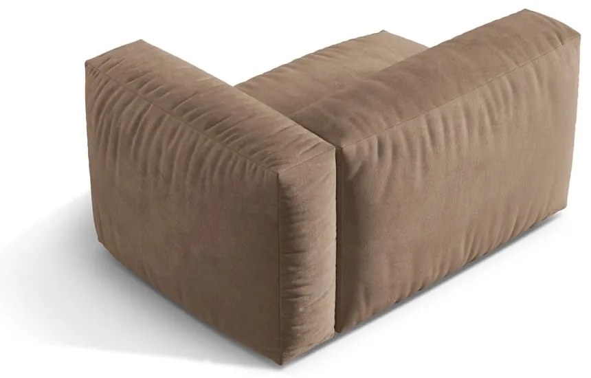 Svetlohnedý zamatový modul pohovky (pravý roh) Martina – Micadoni