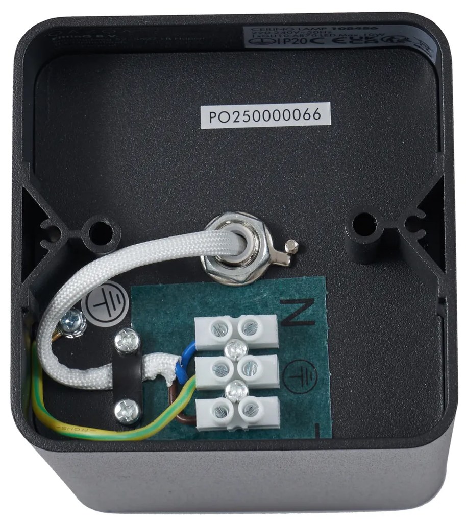 Dizajnový prisadený reflektor čierny GU10 70 mm otočný a naklápací - Vox