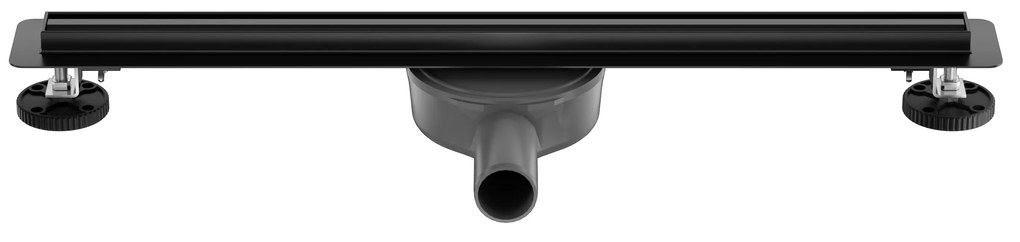 Cerano, Lineárny odtokový žľab Slim 110 cm s otočným sifónom o 360°, čierna, CER-CER-414917